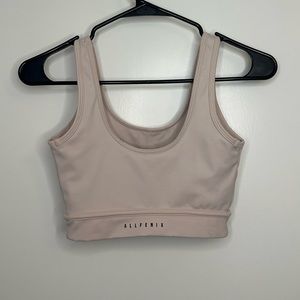 Anthropologie All Fenix Nude Sports Bra Size XS